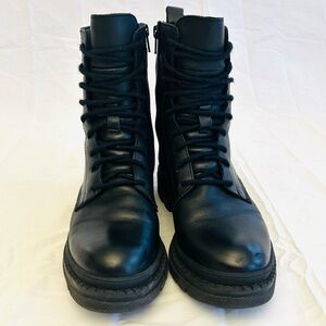 Steve Madden Women’s Jamisyn Leather Combat Boots